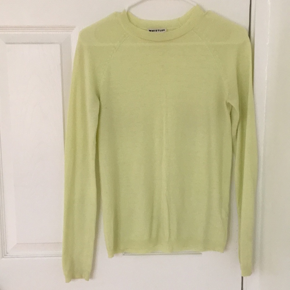 Whistles cashmere mix neon sweater US 2